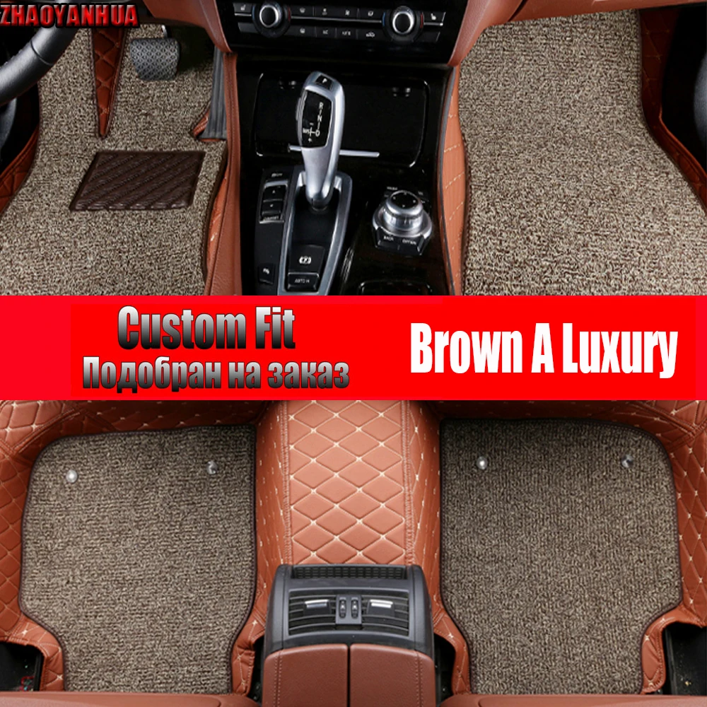 ZHAOYANHUA Car floor mats Case for Hyundai ix25 Elantra SantaFe Sonata Solaris Tucson car-styling leather Anti-slip carpet liner |