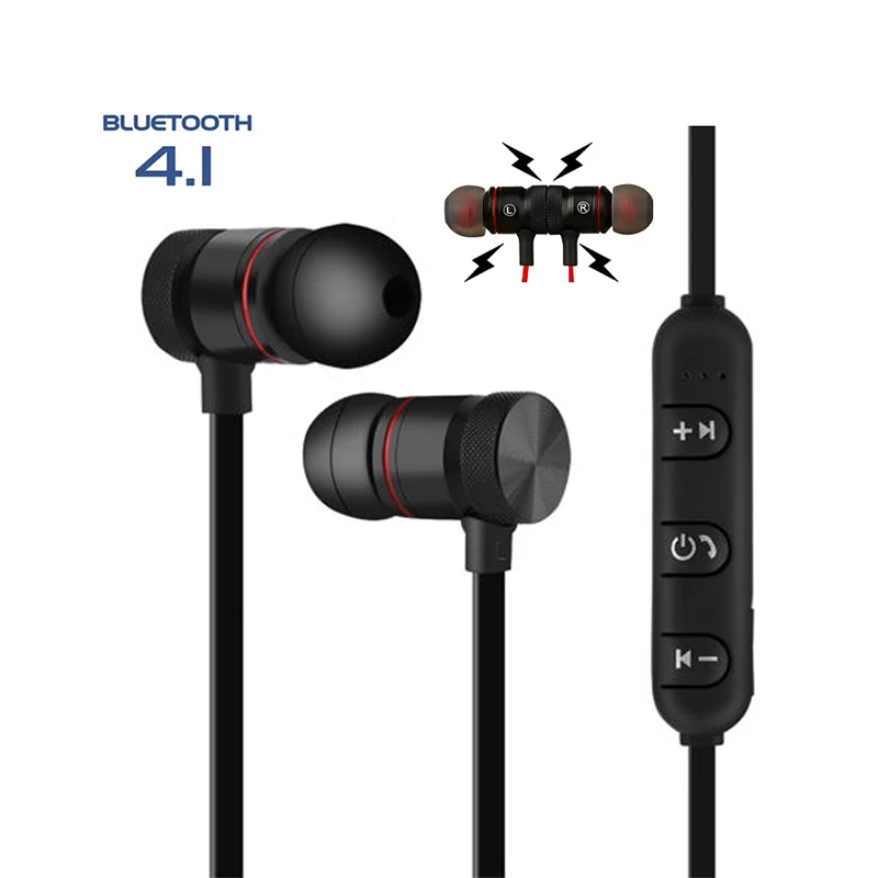 Металлические Bluetooth беспроводные наушники M9 спортивные для бега с защитой от