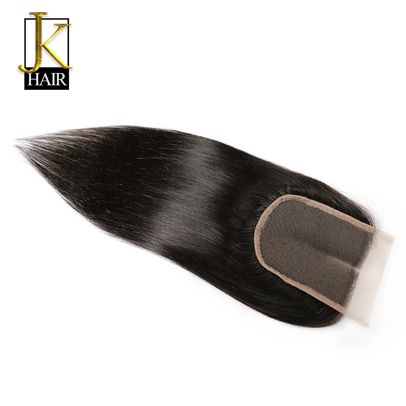 Синтетическое закрытие шнурка Remy бразильские прямые человеческие волосы 4x4