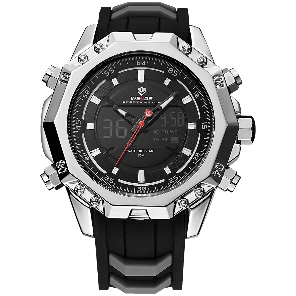 Часы наручные WEIDE мужские кварцевые брендовые Роскошные водонепроницаемые