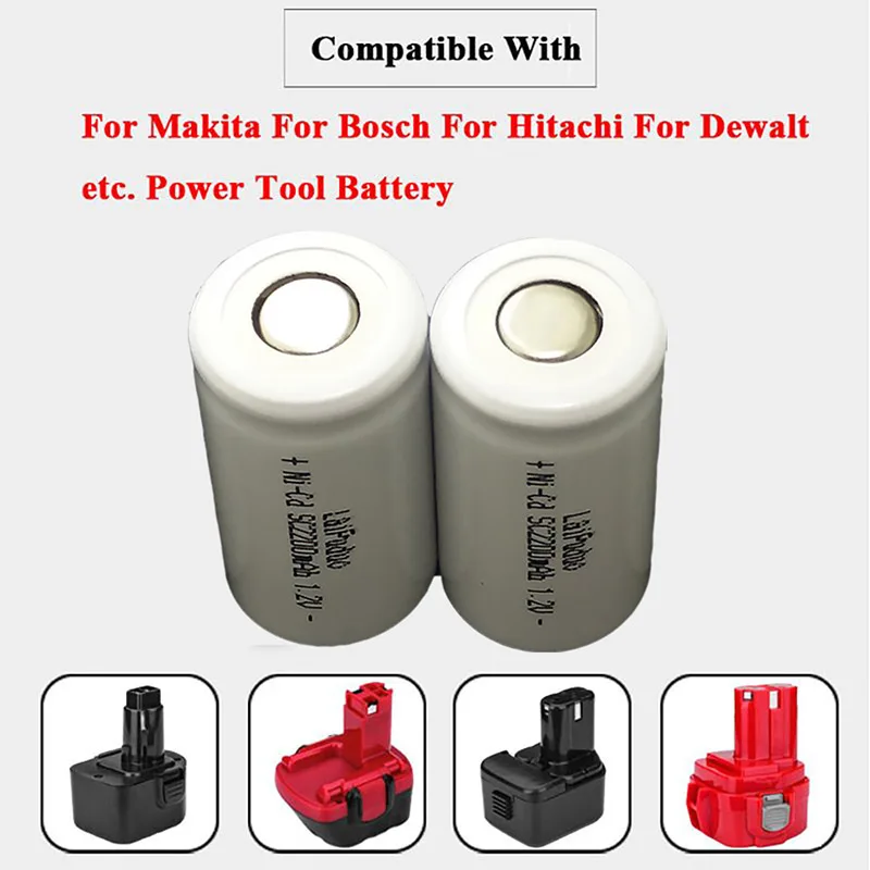 Sub C SC 1 2 V 2200mAh NI CD 10C зарядка от тока перезаряжаемая батарея для электродрели