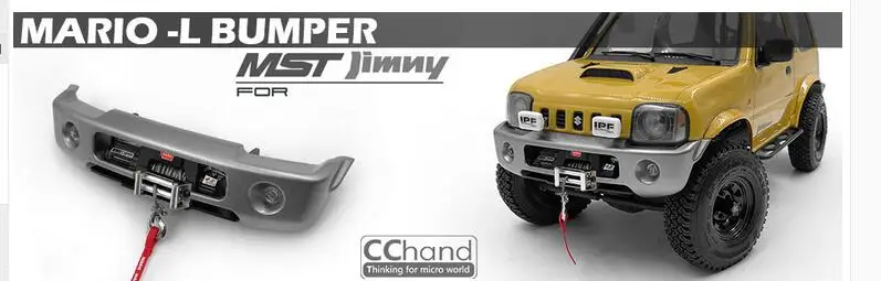 Дополнительные части модернизированы для MST JIMNY CMX, CFX 1/10 Масштаб Гусеничный грузовик SUZUKI J3 4WD внедорожный автомобиль - Цвет: BUMPER WITH WINCH