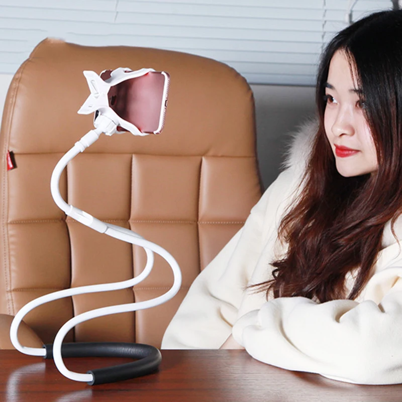 

Flexible Mobile Phone Holder Hanging Neck Lazy Necklace Bracket Bed 360 Degree Smartphone Holder Stand Universal