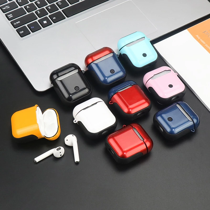 IKSNAIL для Apple Airpods 1 чехол для Bluetooth беспроводные наушники противоударный глянцевый защитный чехол для Air pods зарядная коробка