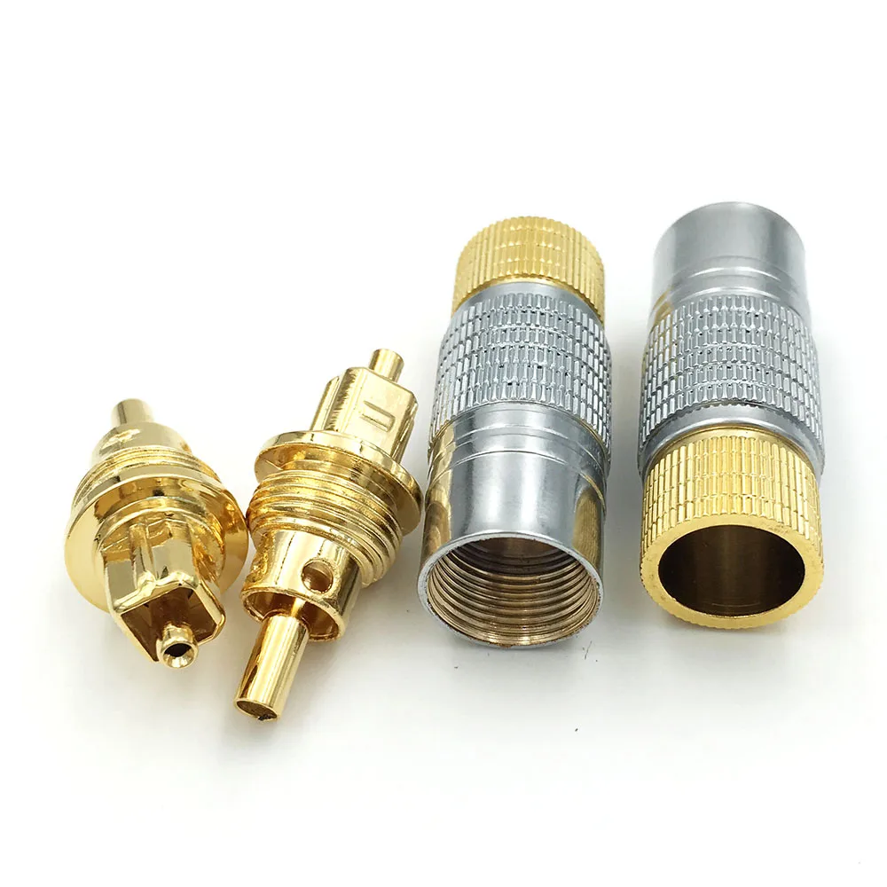 1 шт. новинка позолоченное Латунное оптическое волокно штекер цифровой звук