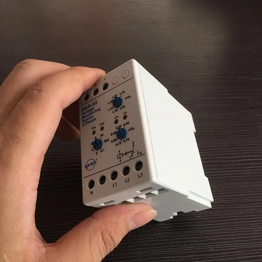 GKR-02 устройство контроля напряжения реле GKR-02 фазового сбоя и реле защиты фазовой последовательности для защиты двигателя