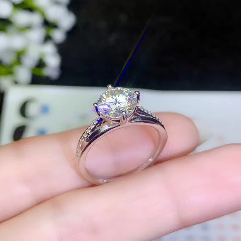 Ювелирные изделия colife Мода муассанит обручальное кольцо 1ct 2ct 3ct F цвет муассанит обручальное кольцо 925 драгоценности из серебра и камней