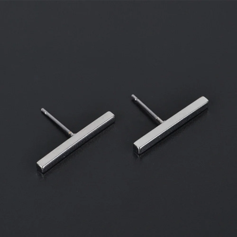 Простые Дизайнерские серьги гвоздики в форме одной линии для женщин