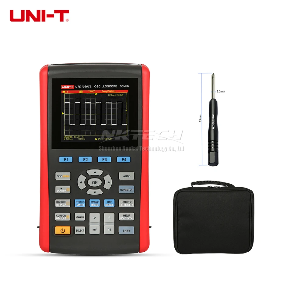 UNI T UTD1050CL UTD1025CL Ручной цифровой осциллограф мультиметр измеритель объема TFT