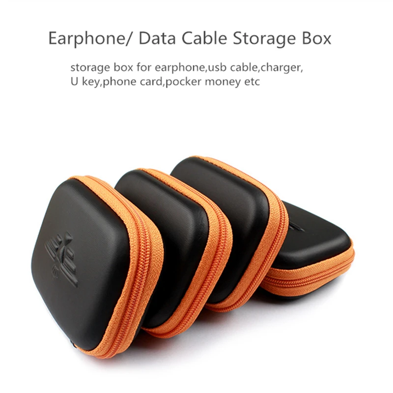 Классическая коробка для наушников сумка с застежкой молнией из искусственной