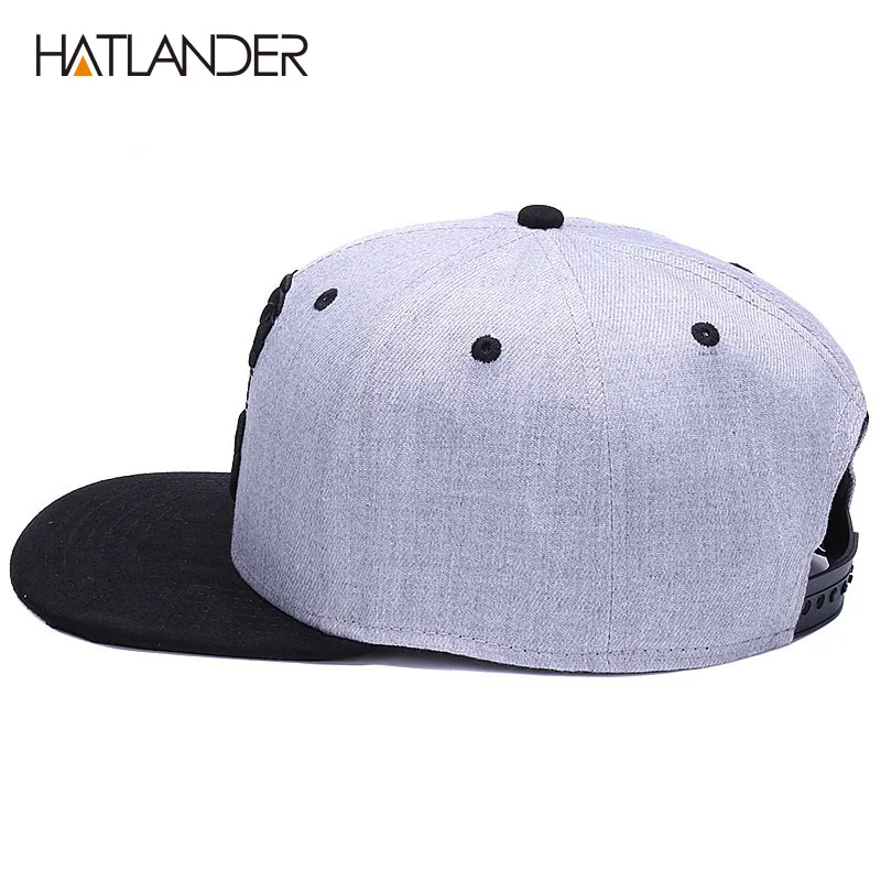 HATLANDER оригинальная Кепка snapback для мужчин с плоским краем бейсбольные кепки