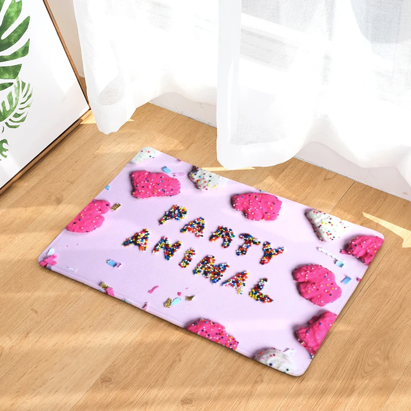 Радужный фланелевый ковер с принтом конфет для гостиной коврик ванной комнаты