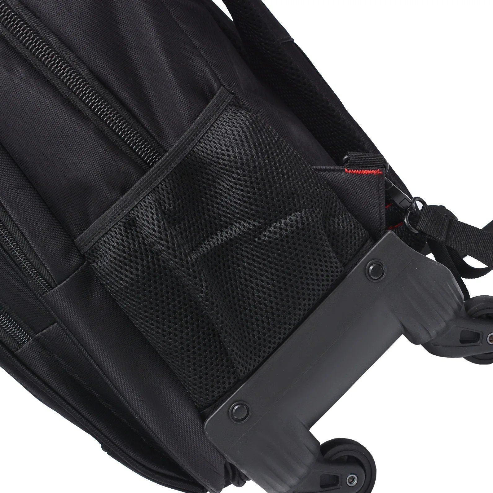 Мужской водонепроницаемый и антиразрывный черный рюкзак 18-дюймовый на колесиках