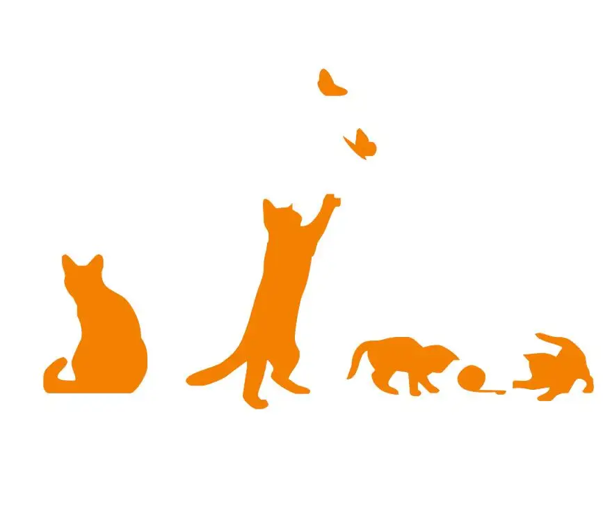 

Sensual Bee черные котята с бабочками наклейки для стен