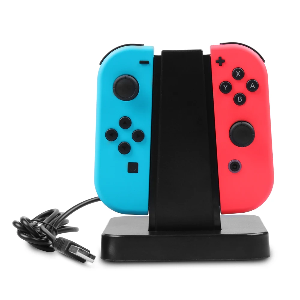 Зарядная док станция для Nintendo Switch Joy Con 4 в 1 подставка быстрой зарядки со