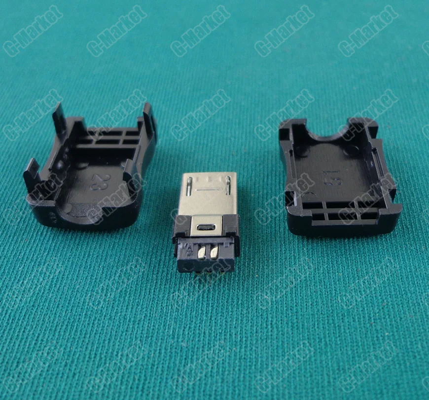 100 шт. Т разъем Micro USB 5 контактов пластиковая крышка длинный 8 мм|8mm connector|cover forcover
