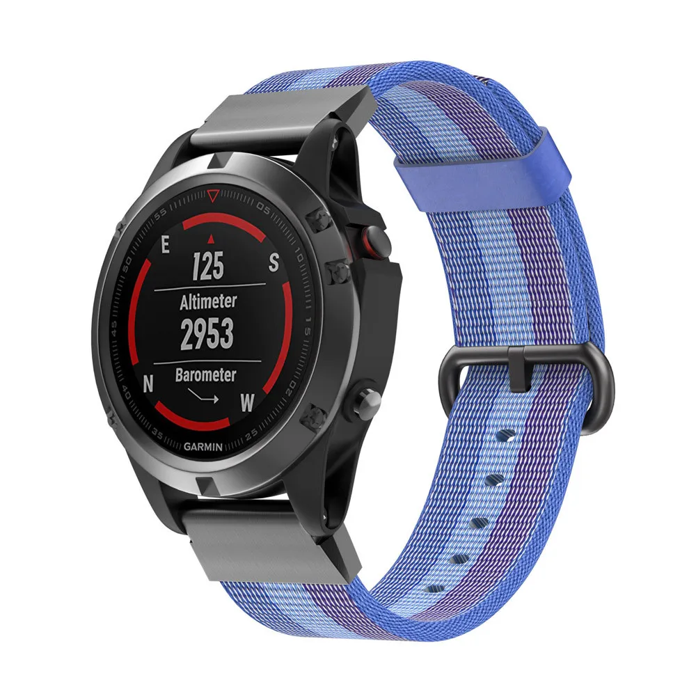 Спортивный Браслет для Garmin Fenix 5 Plus, ремешок на запястье, тканый нейлоновый ремешок, сменный быстросъемный легкий ремешок для часов l108#2