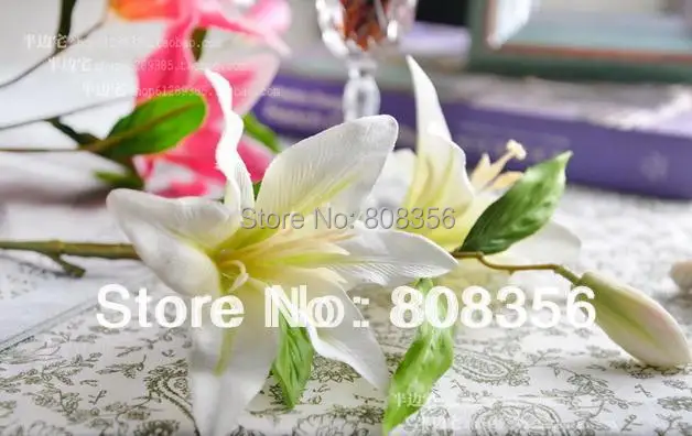 52 см Европейское Моделирование искусственных цветов Лилия две Цветочные головки