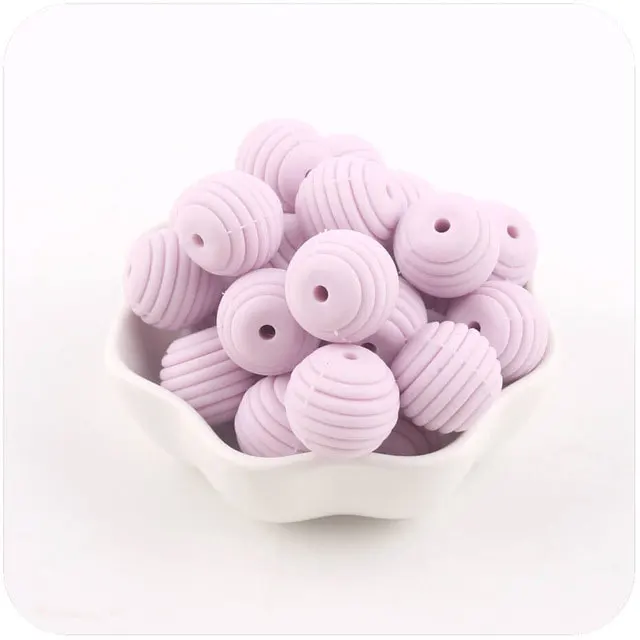 Purple 10 шт. детский прорезыватель, резьба для еды, силиконовые бусины, Детские Силиконовые Прорезыватели, крошечный стержень, спиральные бусины, цепочка для пустышки, подвеска - Цвет: Purple
