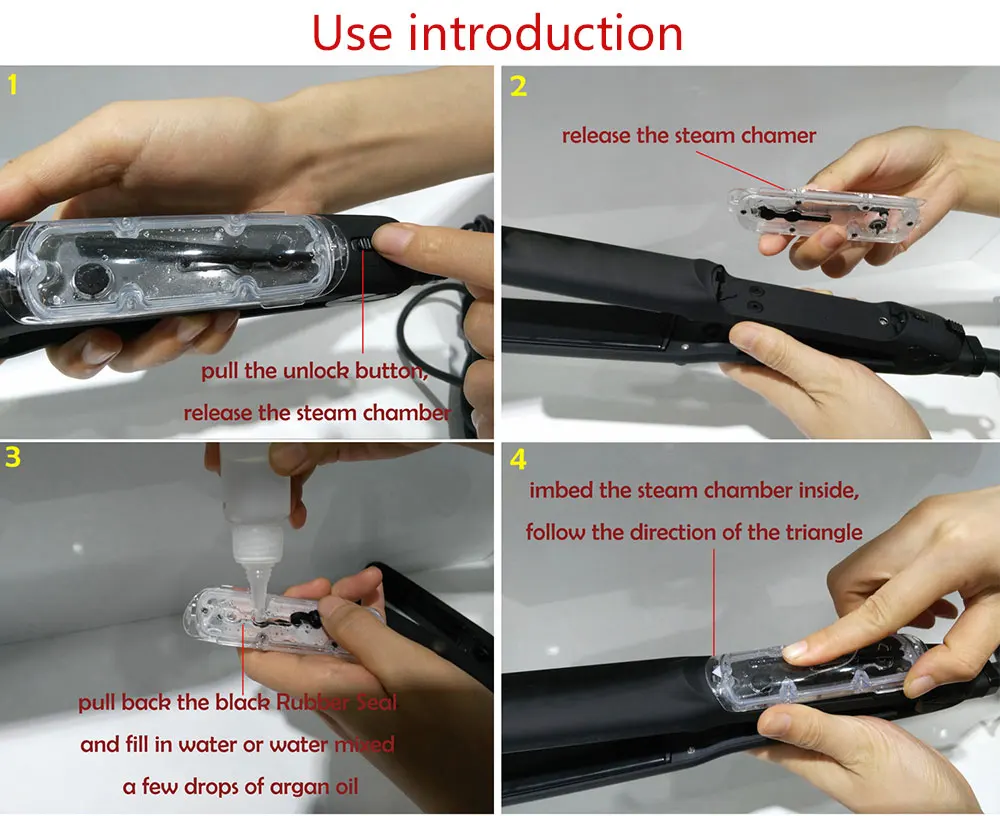 Professional пара Выпрямитель для волос Flat Iron 230C/450F 2 в 1 щипцы завивки металла бигуди инструменты укладки Прямая