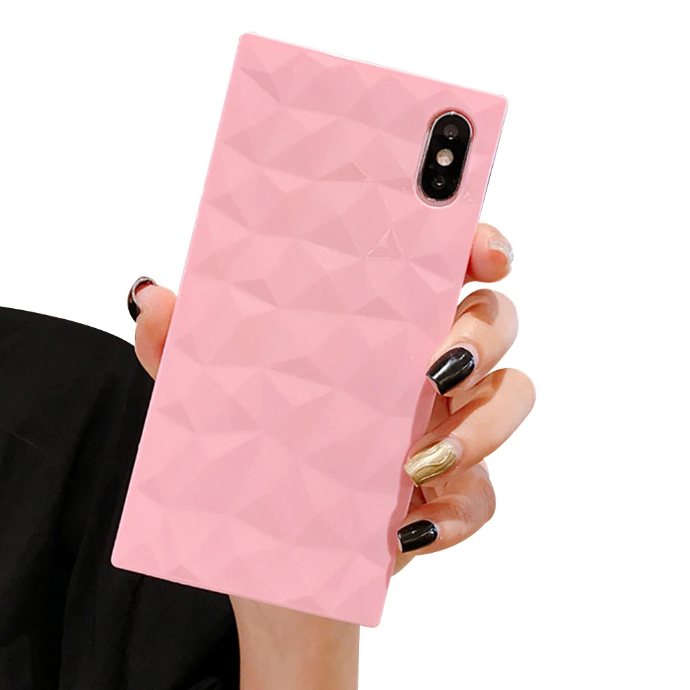 Чехол с алмазной текстурой для iPhone X XS MAX XR 8 7 Plus противоударный защитный чехол