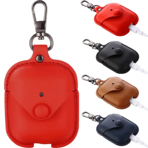 Leather Earphone Protective Case For Airpods Apple Wireless Bluetooth Box Cover Charging 3D18 | Электроника