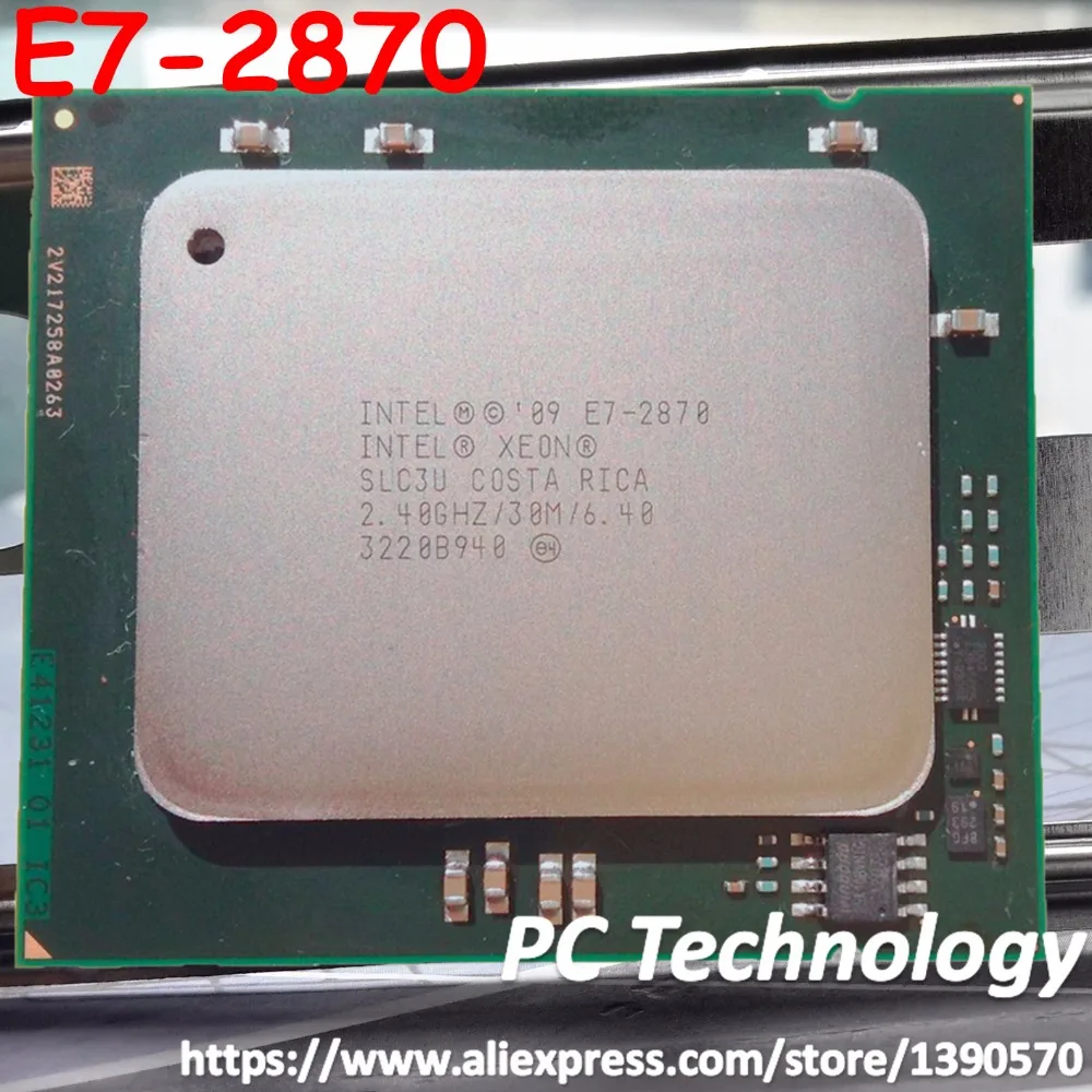 Оригинальный оригинальный процессор Intel Xeon E7 2870 2 4 ГГц 30 Мб 10 ядер 32 нм LGA1567 130 Вт |