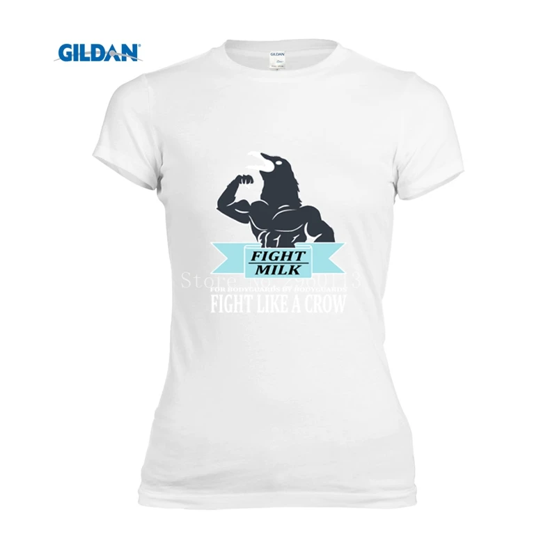 Милые футболка Женская Марка борьбы молоко короткий рукав женщин печатных