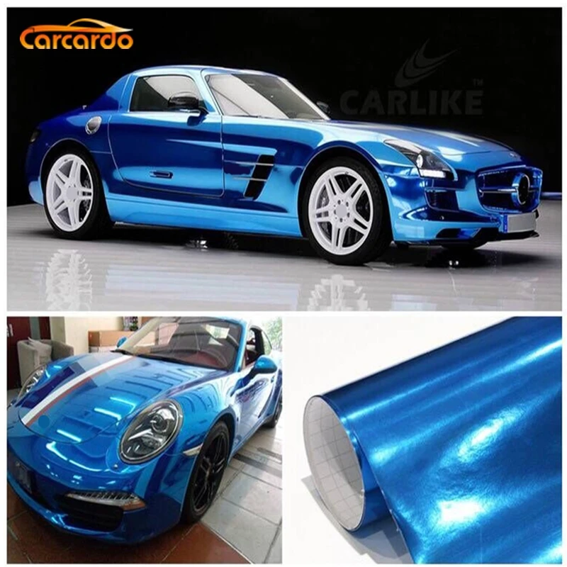Высокая растягивающаяся хромированная Автомобильная наклейка Carcardo виниловая