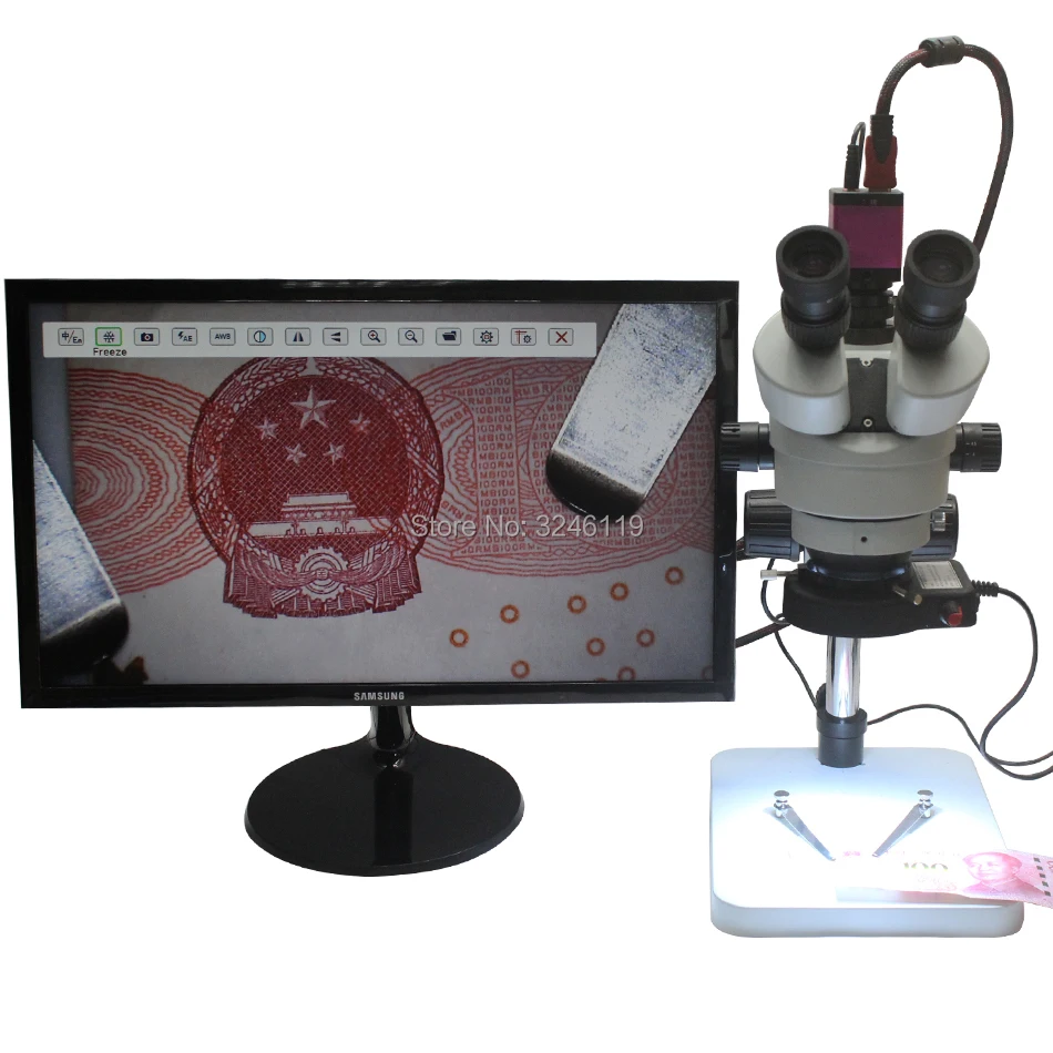 

HD 2.0MP HDMI Video Camera With Binocular Trinocular Stereo Microscope 7X-90X Continuous Zoom Magnification Synchronized Display