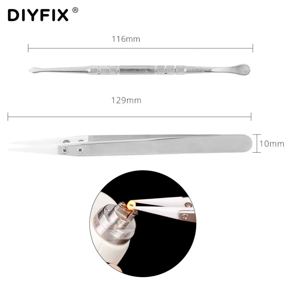 Набор инструментов DIYFIX для вейпа сделай сам керамический пинцет с плоскогубцами