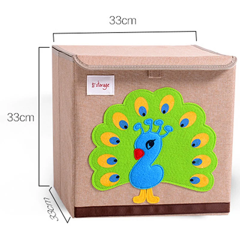 Мультяшный ящик для хранения животных детские игрушки органайзер складная