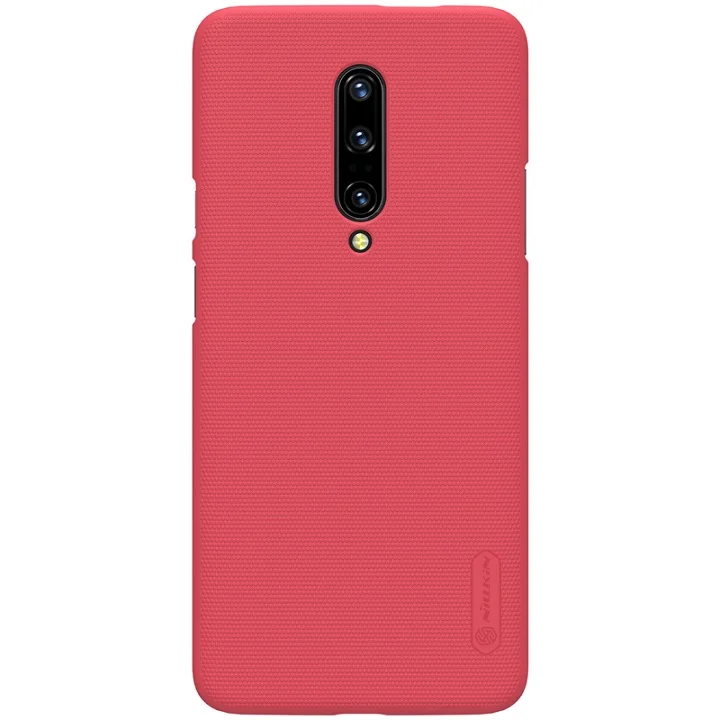 Red Чехол для oneplus 7T чехол для oneplus 7t pro чехол Nillkin матовый щит жесткая задняя крышка из ПК для oneplus 7Pro oneplus 6T с защитным стеклом - Цвет: Red