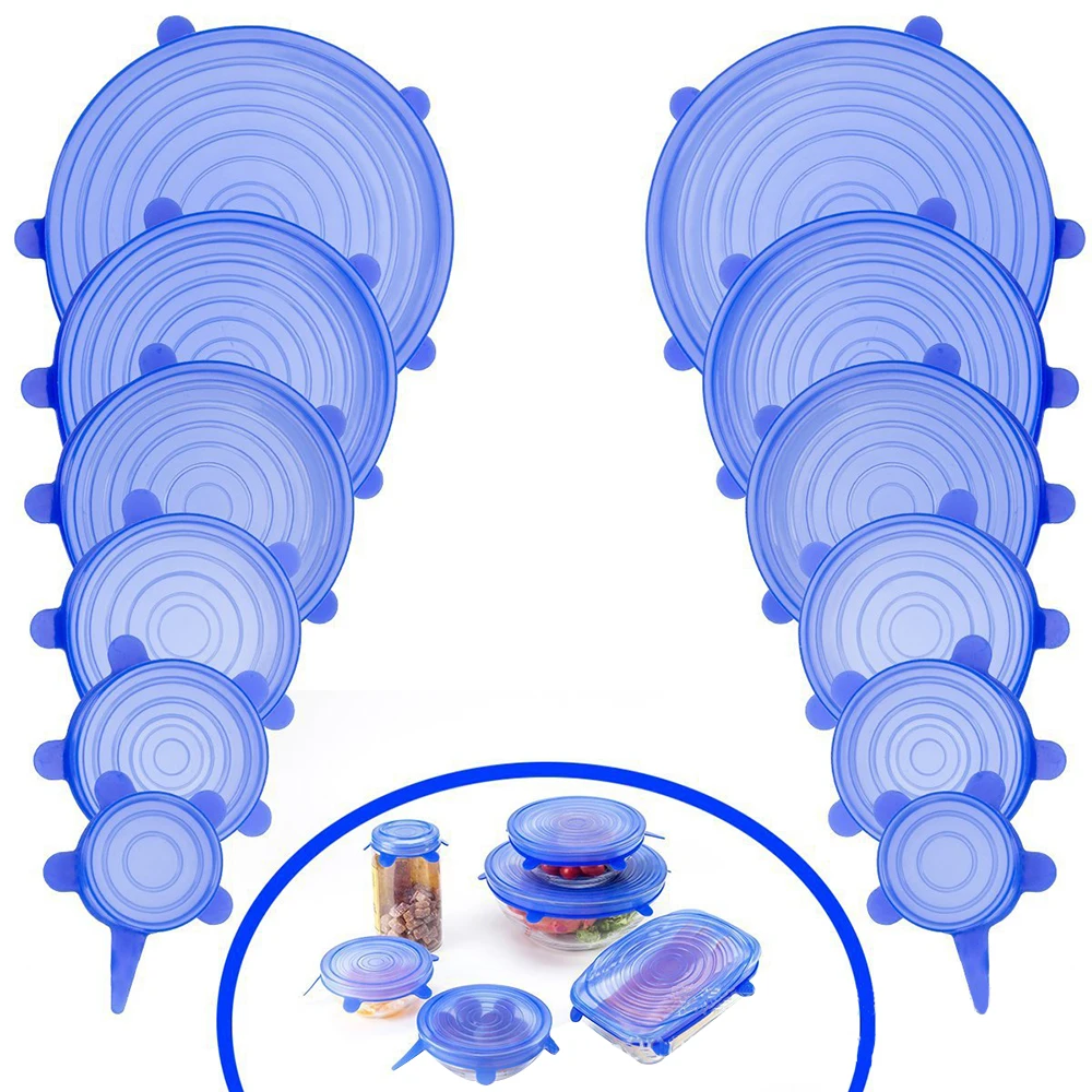 6 шт. силиконовых кейсов для свежих продуктов крышка повторяемая Еда Класс