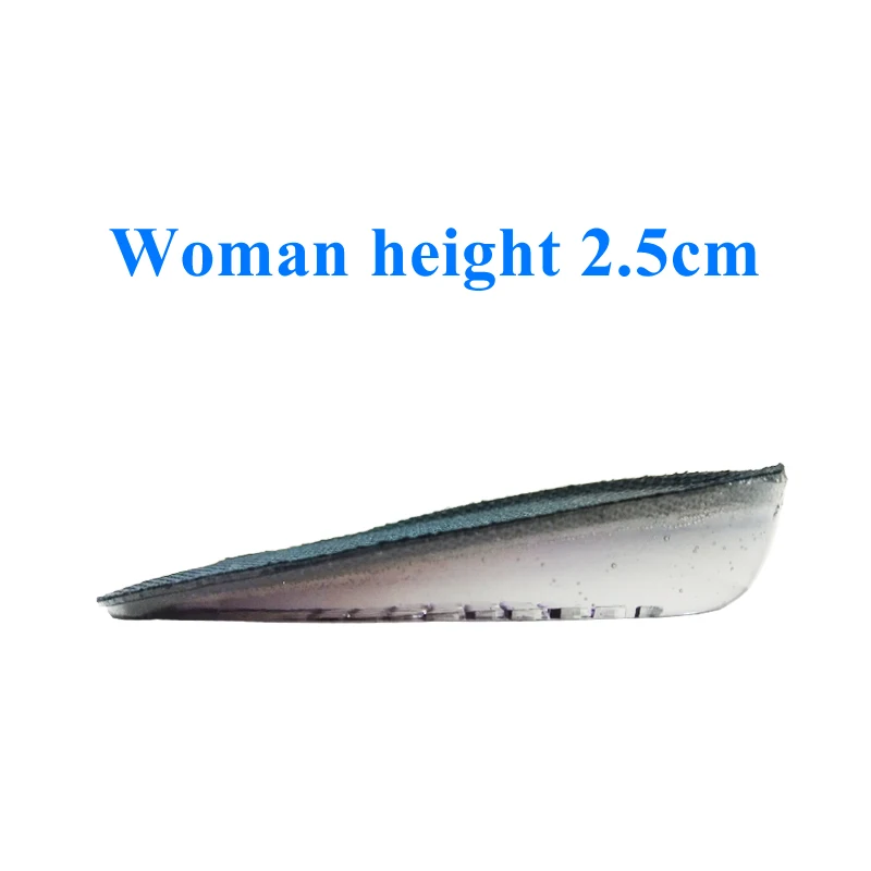 Woman height 2.5cm Пятки для обуви, силиконовые гелевые подушечки для пяток, электрические стельки для увеличения роста, подарки для женщин и мужчин, клеящиеся вкладыши, подушечки - Цвет: Woman height 2.5cm