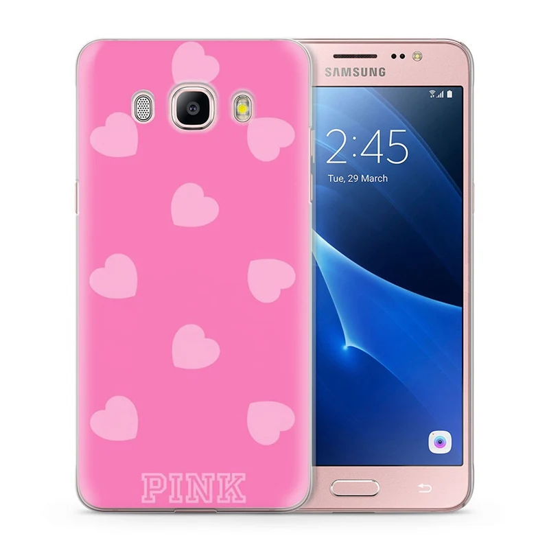 TPU Luxury For Funda Samsung Galaxy J7 2016 Case J710 J710F Cases Cover Design pink cartoon pattern Fundas W019 |