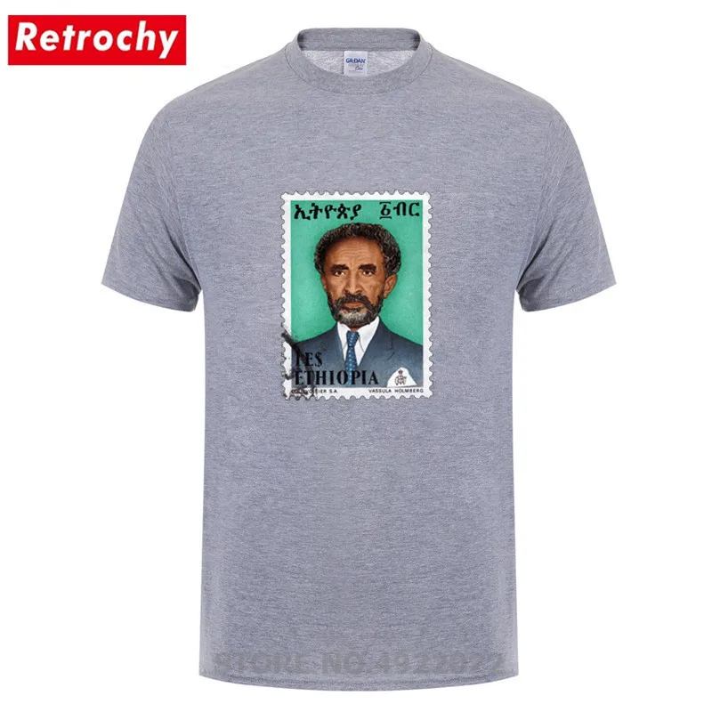 Винтажная Футболка Haile Selassie Emperor футболка Jah Rastafari Reggae мужская повседневная с