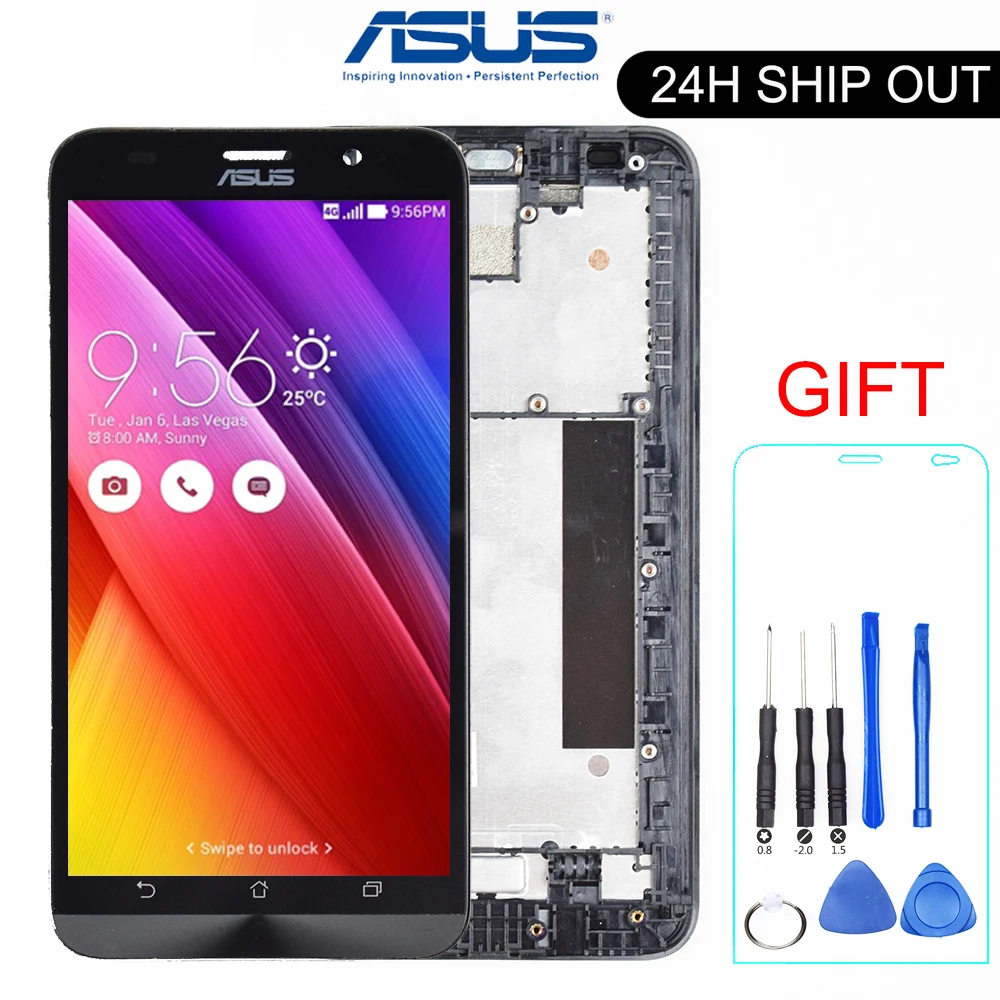 Оригинальный ЖК-дисплей 5 &quotдля ASUS Zenfone 2 ZE551ML сенсорный экран дигитайзер с рамкой
