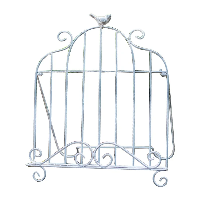 Винтажная газета с цветами и птицами полка для журналов стойка гостиничных