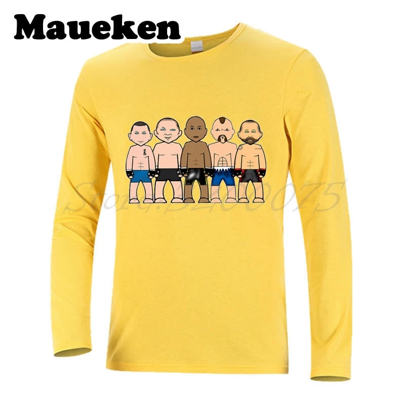 Мужская клетка с длинным рукавом FIGHTING LEGENDS Жорж St Pierre Fedor Emelianenko Anderson Silva Wanderlei Chuck