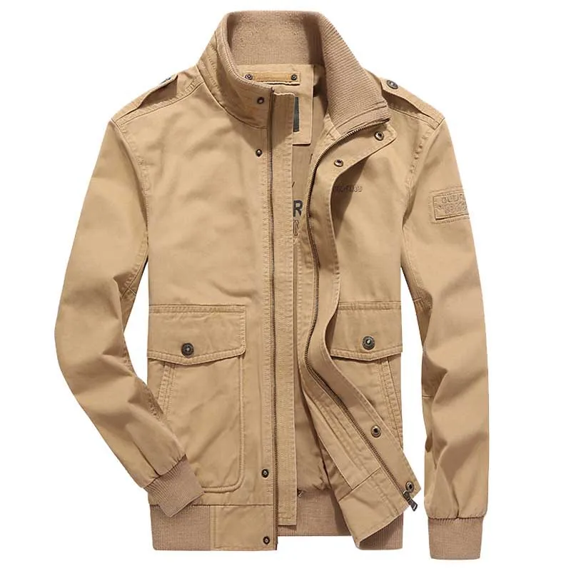 Осенне-зимняя винтажная армейская бейсбольная куртка-бомбер Хлопковая мужская