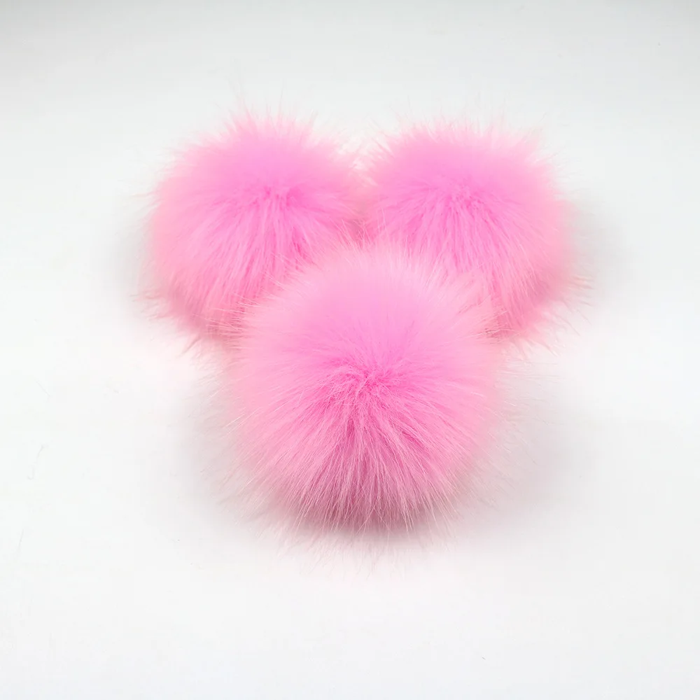 Pink 15 см DIY искусственный Лисий мех пушистый помпон ручной работы искусственный большой помпон мех для Брелока Для Ключей аксессуары для украшения сумки - Цвет: Pink
