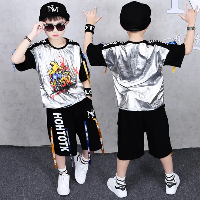Детская одежда Летний костюм для мальчиков Новинка 2019 модная мультяшная