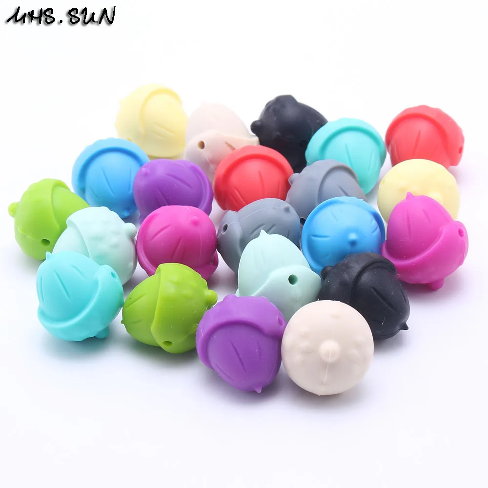 MHS.SUN натуральный элемент сосновая конусная Форма Силиконовые Бусины Пищевой