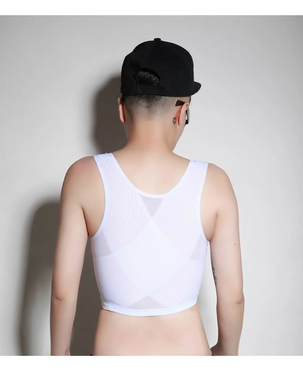 Binder грудь летние однотонные короткие shaper лесбиянки корсет анти-Горбунок Корректирующее белье бесшовное спортивные топы дышащий