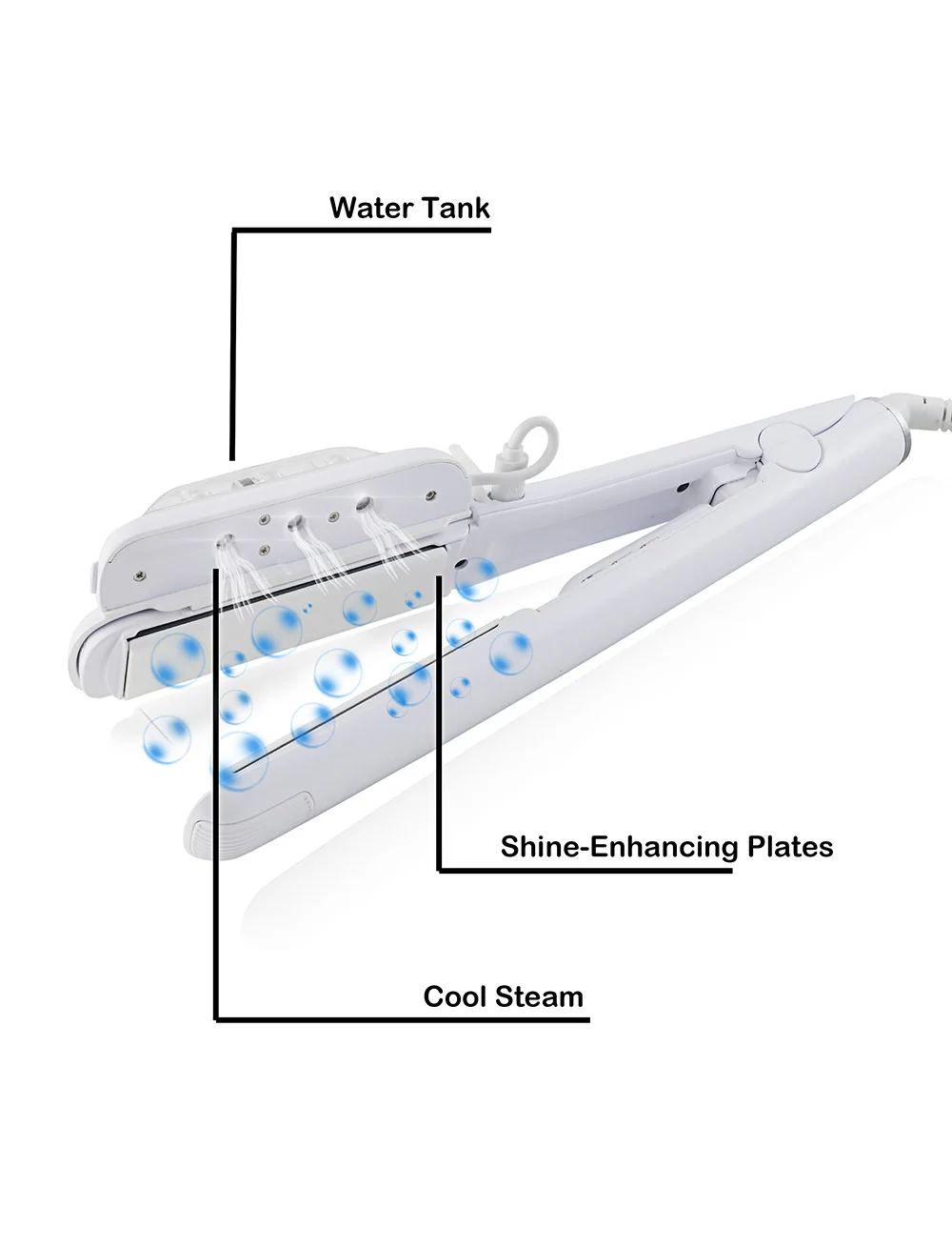 HTG крутой паровой выпрямитель для волос с плоским утюгом выпрямления турмалин
