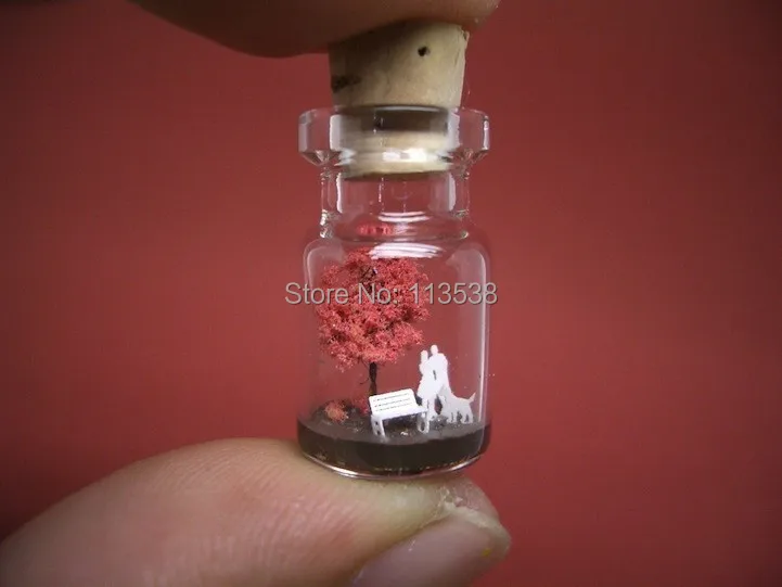 Free ship 24*12*6mm mini Glass Bottle Pendant With Cork &amp Eyehook (perfume/bottle/vial/wish/charm/bottle) Not the same style | Украшения