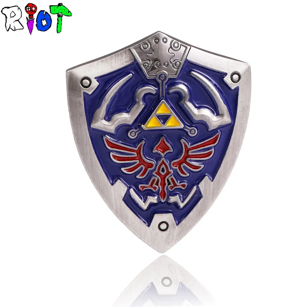Легенда о Зельде щит значок брошь 2 вида цветов аниме мультфильм крутой медаль