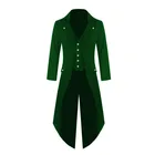 Мужская Длинная ветровка, винтажная приталенная куртка в стиле стимпанк, размеры 4XL, мужской Тренч, однобортное готическое пальто, X9106, размера плюс