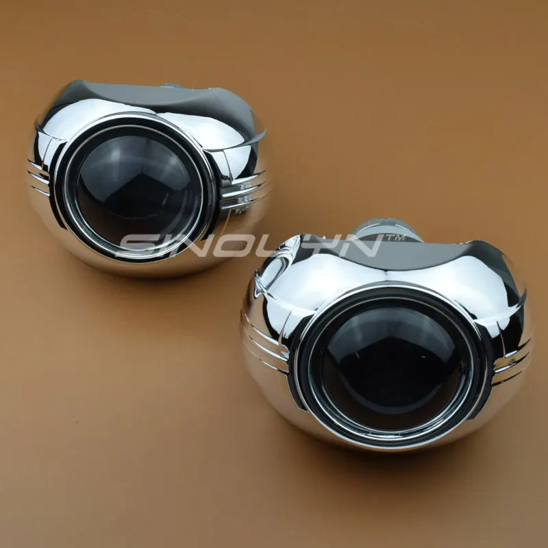 with shrouds SINOLYN 3,0 дюймов 24 В HID Bi-xenon автомобильный проектор Объектив Q5 Металл для автомобиля грузовик стайлинг фары тюнинг модифицированное использование D2S D2H лампы - Цвет: with shrouds